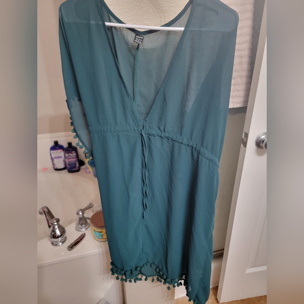 Shein Dark Green Swim Coverup
